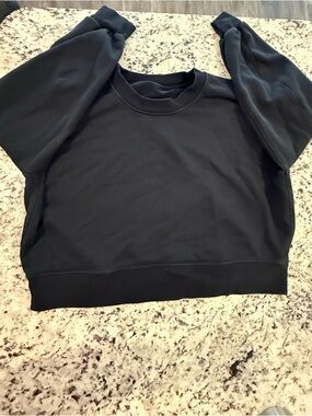 Lululemon Perfectly Oversized Cropped Crew Size 10 Relaxed Fit